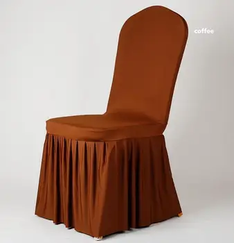Kėdė sijonas padengti Vestuvių Puotą Kėdė Raštas Slipcover Dekoro Klostuotas Sijonas Stiliaus Kėdžių dangose Elastinga Aukštos Kokybės Spandex