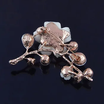 Elegantiškas Slyvų Žiedų Moterų Smeigtukai Shell Kristalų Segė Drabužių Priedai Madinga Gėlių Sages Perlų Papuošalų Mados