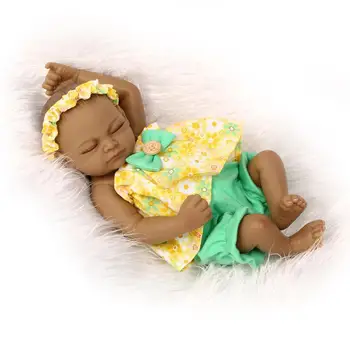 27cm realiame gyvenime darkskin lėlės modelius atgimsta miega baby doll 