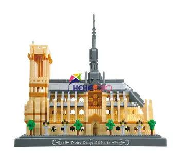 YZ076 Notre-Dame De Paris Diamond Blokai Pasaulyje žinomų Architektūros Modelio Surinkimo Žaislai Vaikams Dovanos