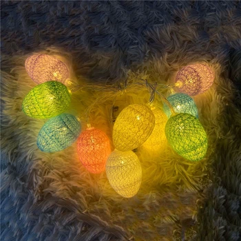 Velykų Kiaušinių Triušio Formos 10 LED Dekoratyvinis Kabo Šviesa Papuošalai su Velykomis 20 LED Šviesos Žibintų String Namo Atostogų Šalis