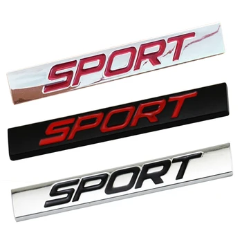 Juoda Sporto Logotipą, Raudonosios Aikštės Baras Cinko Lydinys Automobilių Stilius Logotipas Ženklelis Auto Refitting 3D Lipdukas, Decal Lavida