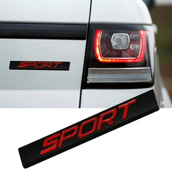 Juoda Sporto Logotipą, Raudonosios Aikštės Baras Cinko Lydinys Automobilių Stilius Logotipas Ženklelis Auto Refitting 3D Lipdukas, Decal Lavida