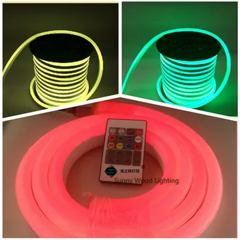 5-15m standartinis RGB Neon flex,72pcs 5050SMD/m spalva keičiasi led neon vamzdis su remote controler ,220-240V led ženklas valdybos vamzdis
