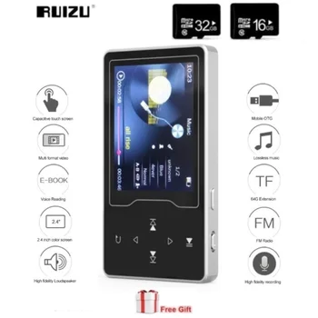 RUIZU D08 8GB Metalo MP3 Grotuvas 2.4 Didesnis Ekranas, HD HIFI Lossless Garso FM Radijas, Ebook, Vaizdo Grotuvas Su Built-in Speaker