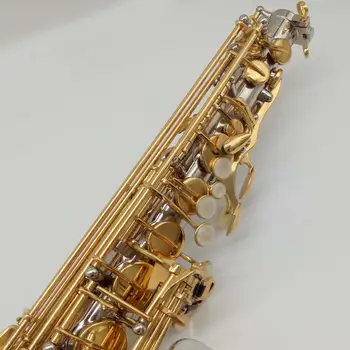 Visiškai Naujas Muzikos mėgėjas Klubas saxophon MFCAS-WO37 Alto Saksofonas Nikeliuotas Aukso Raktas