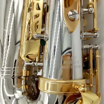 Visiškai Naujas Muzikos mėgėjas Klubas saxophon MFCAS-WO37 Alto Saksofonas Nikeliuotas Aukso Raktas