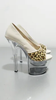 D-213 seksualus aukštos obcasie batų ir platforminiai batai 17 cm juosta kristalų toe bateliai sexy bateliai
