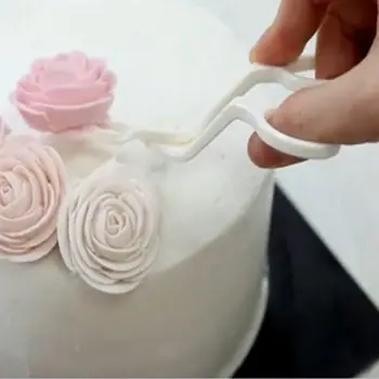 Plastikiniai Žirklės Balta Gėlė Perdavimo Keltuvai Minkštas Tortas Dekoravimo Skintų Gėlių Talpykla Modeliavimo Įrankį Virtuvės Kepimo