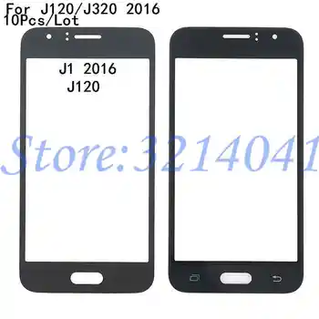 10vnt/Daug TouchScreen Samsung Galaxy J1 j3 skyrius 2016 J120 J120F J320 J320F Touch Ekranas, Priekinė Panelė Stiklo Objektyvas, Išorinis LCD Stiklo