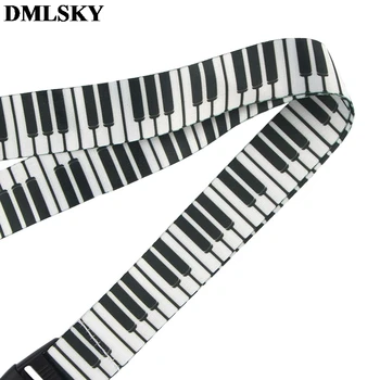 DMLSKY Fortepijono Muzikos Virvelę Keychain Lanyards už klavišus Badge, ID Mobiliojo Telefono Virvę ant Kaklo Dirželiai Aksesuarai Dovanos M3828