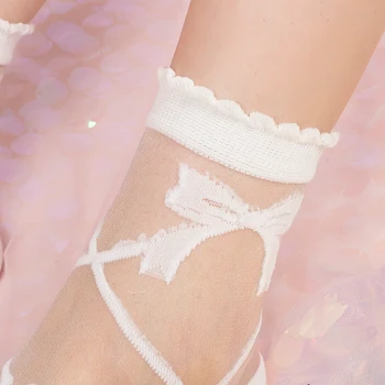 Harajuku cute girl kristalų kojinių dirželiai lankas saldus stiklo vielos krūva moterų kojinės moteriškos kojinės