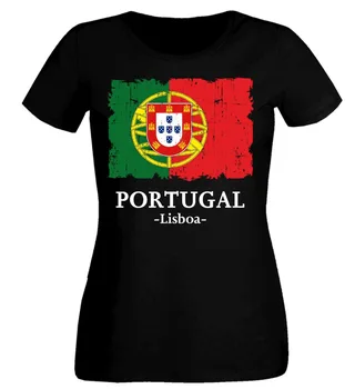 2019 m. Vasarą Moterys T-shirt Portugalija T-Shirt Soccers Marškinėliai Moterų Futbolininkas Mielas marškinėliai