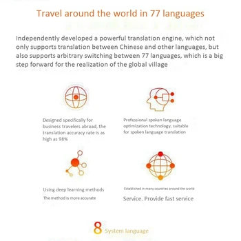 Intelektinių AI Clear Voice Translator Palaiko 77 Kalbų Abipusis Vertimas Palaiko WIFI Foto Vertimą
