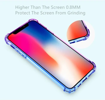 Aišku, Spalvos gradientas dizainas atveju iphone, 11 pro max Skaidrios TPU Ultra Plonas atveju apima, 