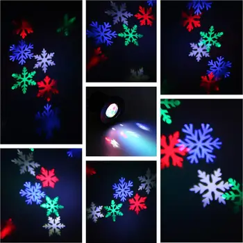 LED Snaigė Poveikį Šviesos Lauko Kalėdų Projektoriaus Lempa Patalpų Lauko Sodo Puošmena Apšvietimo Kalėdinė Dekoracija