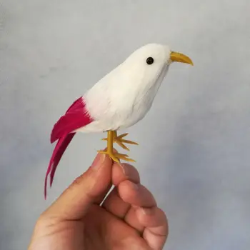 Realaus gyvenimo žaislų paukščių plunksnų paukštį apie 15cm ryškus paukščių modelis rankdarbių sodo Puošmena rekvizitai h0948