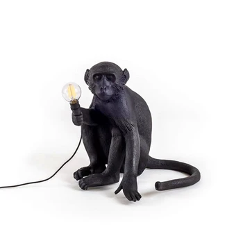Šiuolaikinės Beždžionės Lempos Dervos LED Sieniniai šviestuvai Kambarį Apdaila Apšvietimas Meno Reprodukcijų Virvę, Miegamojo Puošimas Virtuvėje Kabo Lempa