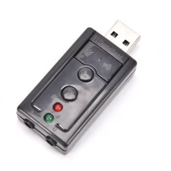 3D USB 2.0 Garso plokštė 7.1 Kanalų Virtualus 12Mbps Garso Garsiakalbio Adapteris Mini Išorinis Mikrofonas (3,5 mm Stereo Ausinių Lizdas