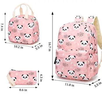 Mielas Panda Modelio Kuprinė Bookbag Nešiojamas Kelionės Daypack Studentų Kuprinė su Pieštuku Atveju Paauglys Mergaičių Vaikai