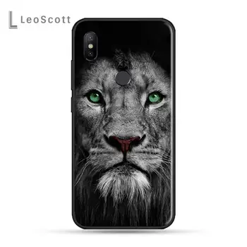 Liūtas kietas miško gyvūnų prabanga Telefono dėklas funda Už Xiaomi Redmi 7 8 9t a3 9se k20 mi8 max3 lite 9 pastaba 9s 10 pro