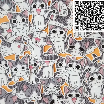 32 vnt Tingus kačių parduoda animacinių filmų Lipdukai telefono Dekoratyvinis vandeniui lipdukas Scrapbooking Nešiojamas Vaikams