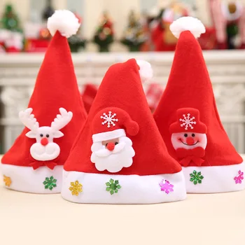 1pc Naują Kalėdų Skrybėlės, Suaugusiems, Vaikams, Vaikų, Kostiumų Santa Claus Sniego Elnių Festivalis Skrybėlę Ornamentu Naujųjų Metų Dovana