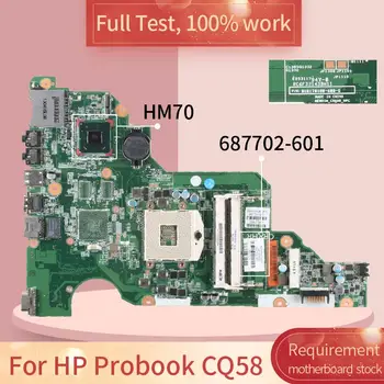 687702-001 HP Probook CQ58 010170100 687702-601 HM70 SJTNV DDR3 Nešiojamojo kompiuterio motininės Plokštės visą bandymo darbas