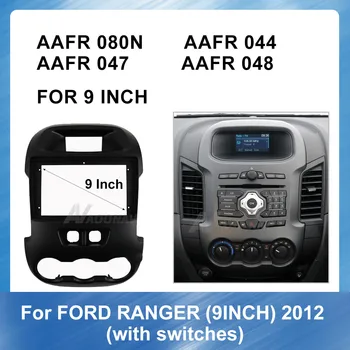 9 Colių Automobilinis Auto Radijo Multimedijos fascia Ford Ranger 2012 Radijo Grotuvas car DVD gps Skydelis Brūkšnys Rinkinys Rėmo radijo 