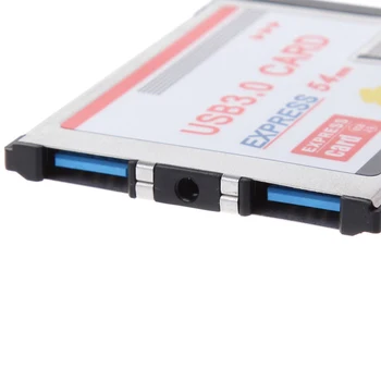 Adapteris Dual Port Erdvės Taupymo Nešiojamas Patvarus Plug And Play bubble Hub Express Card Greitai Perkelti Stabili USB