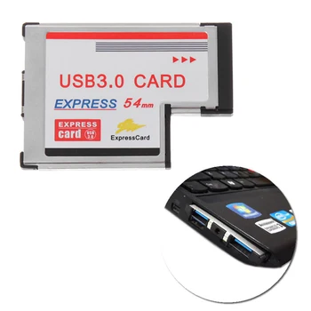 Adapteris Dual Port Erdvės Taupymo Nešiojamas Patvarus Plug And Play bubble Hub Express Card Greitai Perkelti Stabili USB
