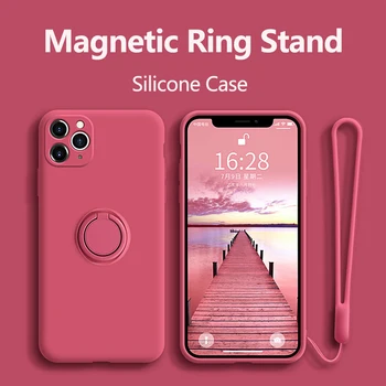 TPU Case For iPhone 12 Pro Atveju Silikono Su Žiedo Laikiklis Magnetinis Dangtelis, Skirtas 