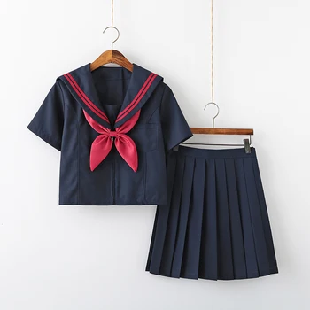 2021 Naują Pavasario JK Japonijos mokyklinę Uniformą Mados Mergaičių Klasės Jūreivis mokyklines Uniformas Cosplay Mergaičių Jūrininkas Kostiumai