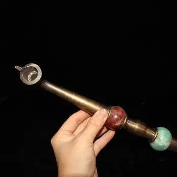 Išskirtinį antikvariniai žalvaris daro old jade žiedas pirštu vamzdis