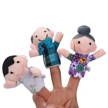 6Pcs Piršto Lėles, Mini Švietimo Vertus Animacinių filmų Vyras Pasakojimo Gerų Žaislų Vertus Lėlių Dėl Bby tai Pliušiniai Žaislai Vaikams Dovanų