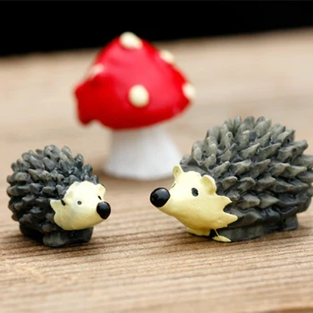3pcs/set Miniatiūriniai Lėlių Bonsai Amatų Sodo Ornamentu Augalų Puodą Ežys