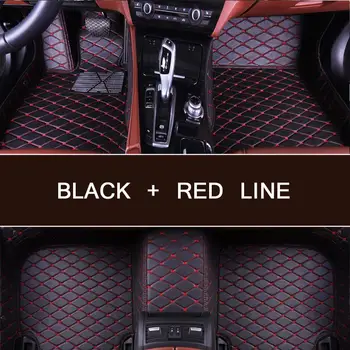 Minkštas matinis odos automobilio grindų kilimėliai Toyota corolla 2007-2016 2017 2018 Custom auto pėdų Pagalvėlės automobilių kilimų dangtis