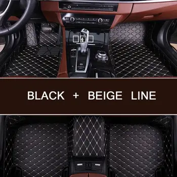 Minkštas matinis odos automobilio grindų kilimėliai Toyota corolla 2007-2016 2017 2018 Custom auto pėdų Pagalvėlės automobilių kilimų dangtis