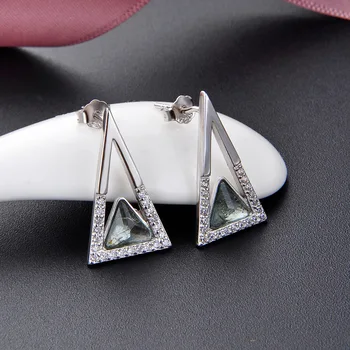 Stud s925 sterlingas sidabro geometrinis auskarai ponios kūrybos mados kutas auskarai
