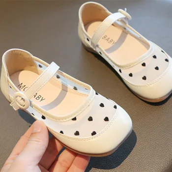 2021 m. pavasarį naujas mados polka dot tinkleliu mergaičių maži batai, mergaitės, vaikų princesė batai, maži vaikai batai
