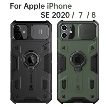 IPhone 7/8/SE 2020 atveju iPhone, 7/8/SE 2020 padengti shell Apsaugoti objektyvo korpuso Atramos dangtelis Su Piršto Žiedu atveju