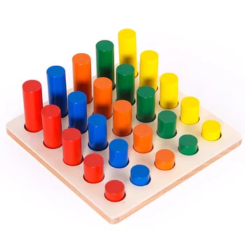 Montessori Žaislai, Geometrija, Matematika, Mediniai Žaislai 8 In 1 Rinkinys Cilindrų Švietimo Blokai Žaislai Vaikams Mokymo Priemonių Vaikams Dovanos