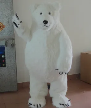 Kinijos didžioji Panda Talismanas Kostiumas Polar Bear talismanas baltas kostiumas polar bear talismanas kostiumų suaugusiems, karnavaliniai kostiumai,