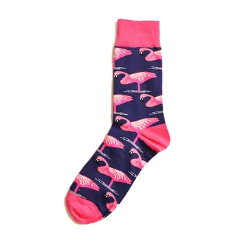 Cool Meno Naujas Laimingas Unisex Kojinės Tendencija Gatvėse Spausdinimo Kojinės Kawaii Žakardo Gyvūnų Flamingas Modelis Harajuku Sokken