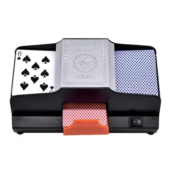 Profesionalus Pokerio Kortelės Maišyklė 1 - 2 Deniai Didelis Automatinė Pavarų Plastiko Shuffling Mašina Žaisti Kortų Žaidimų Maišyklė