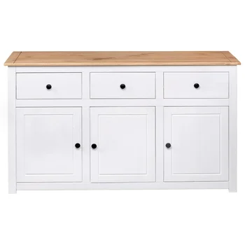 VidaXL švediškas stalas Baltas 135x40x80 cm Kieta Šilą Panama Diapazonas