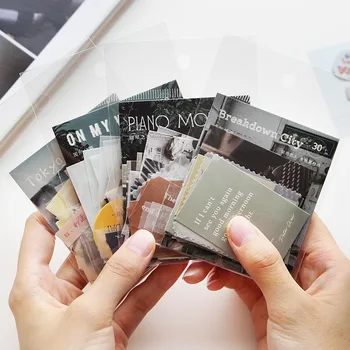 VanYi 30Pcs/ Instagram Kraft Kortelės Kulka Žurnalinė Scrapbooking Europos Kraštovaizdžio Medžiaga Popierius Šviežių Žodžiai Priėmimo LOMO Korteles