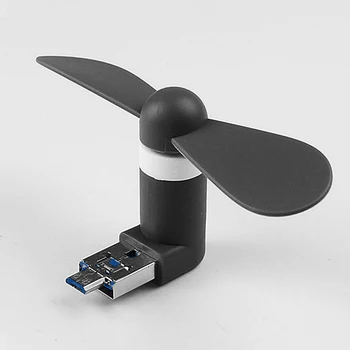 Stiprus Vėjas Minkštas Ultra Silent OTG Vasaros Nešiojamų USB Mini Galios Banko Aušinimo TPE Telefono Ventiliatorius
