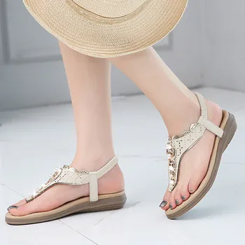 Vasaros batai bohemijos basutės dydis 35-41 naujas moterų butas kulnas sandalias femininas atsitiktinis vieno batus moteris minkšto dugno šlepetės