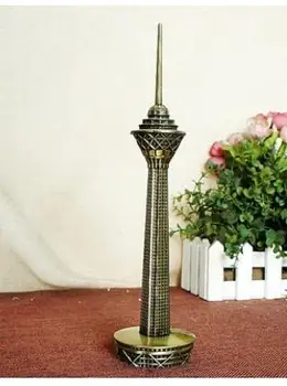 Namų apstatymo Irano modetta metalo amatų, architektūros modelio apdailos modetta bokštas modelio apdovanojimai, visame pasaulyje žinomas